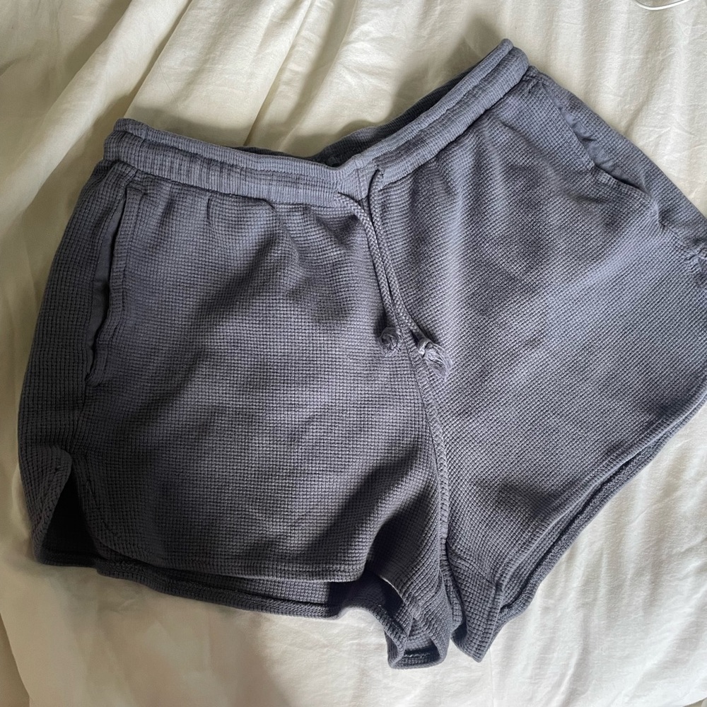 Brandy Melville waffle drawstring shorts.